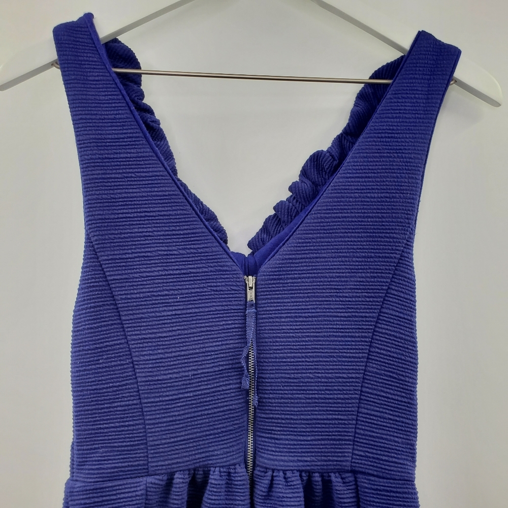 Anthropologie Maeve Ruffles Ottoman Dress Blue - Picture 7 of 9